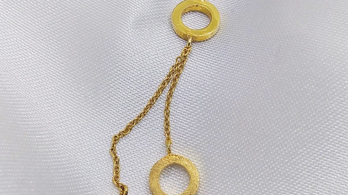Μενταγιόν Κύκλοι – Κίτρινο χρυσό 14k